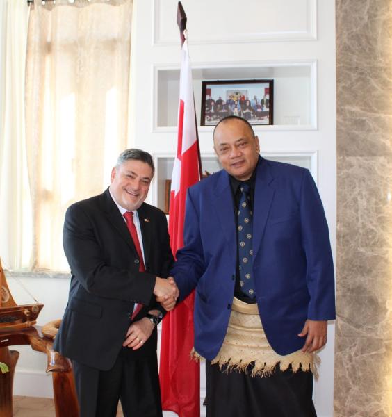 ambassador yaakobi with tonga PM