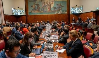 Briefing the anbassadors in Geneva