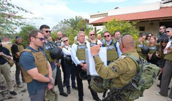 The delegation of senior legal officials touring southern Israel