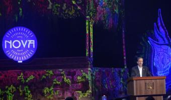 President Herzog addressing the opening ceremony of the exhibition