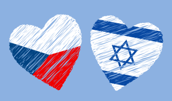 Czech and Israeli flags