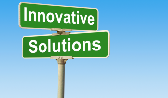 Arrow signs pointing to Innovative Solutions