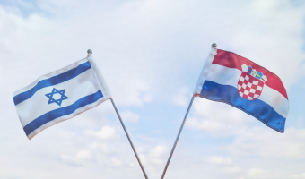 Israeli and Croatian flags