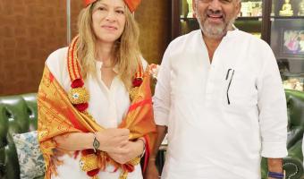 Ms. Tammy Ben-Haim meets Deputy CM, Karnataka (photo credit: ANI) Meeting with DK Shivakumar
