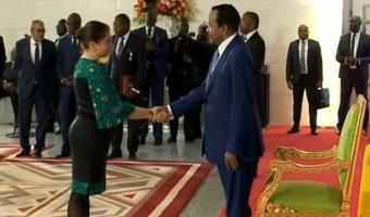 The Charge d'affairs with PR Paul Biya 