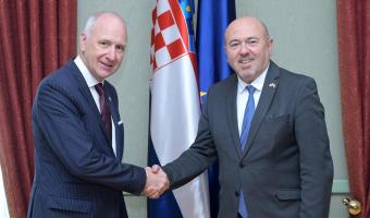 ambassador koren meeting chairman of the foreign affairs committee andro krstulović opara (photo credit: Croatian Parliament) ambassador koren meeting chairman of the foreign affairs committee andro krstulović opara