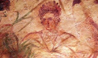 Figure of Greek mythology’s goddess Demeter appearing on the structure’s ceiling,