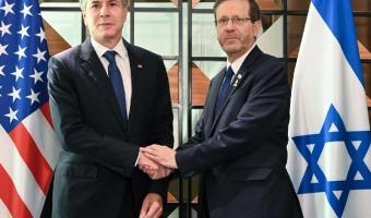 President Herzog with US Secretary of State Antony Blinken in Tel Aviv, 