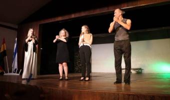 Jill and Amnon performing at the University of Ghana Dance Hall