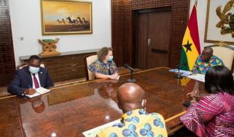 Ambassador Cooper with President Akufo-Addo