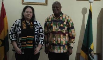 Ambassador Sufa with the KMA CEO, Mr. Sam Payne (photo credit: MFA Accra) Ambassador Sufa with the KMA CEO, Mr. Sam Payne