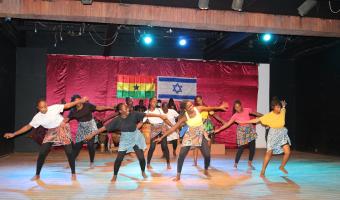 Students of the University of Ghana Dance Department in a performance