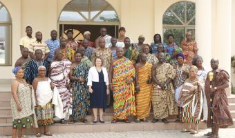 Ambassador Cooper with Traditional Leaders in Ho