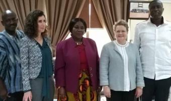 Ambassador Cooper and Ms Ayelet Levin-Karp meets with Hon. Cecilia Dapaah, Minister of Sanitation and Water Resources (photo credit: MFA Accra) Ambassador Cooper and Ms Ayelet Levin-Karp meets with Hon. Cecilia Dapaah, Minister of Sanitation and Water Resources