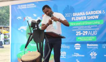 Mr. Maxwell Kojo Xonu during his presentation as the 2021 IGIC contest 