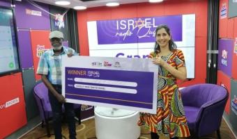 Mr. Lary Otoo with Ms Ayelet Levin Karp