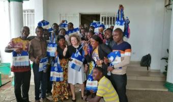 Ambassador Cooper with Participants of the AgroStudies Programme from Liberia  Minister of Health 
