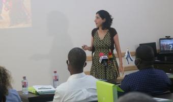 Ms Ayelet Levin Karp giving a presentation at the event