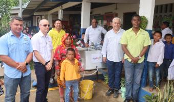 entrega de micro planta de potabilizadora en Madugandi